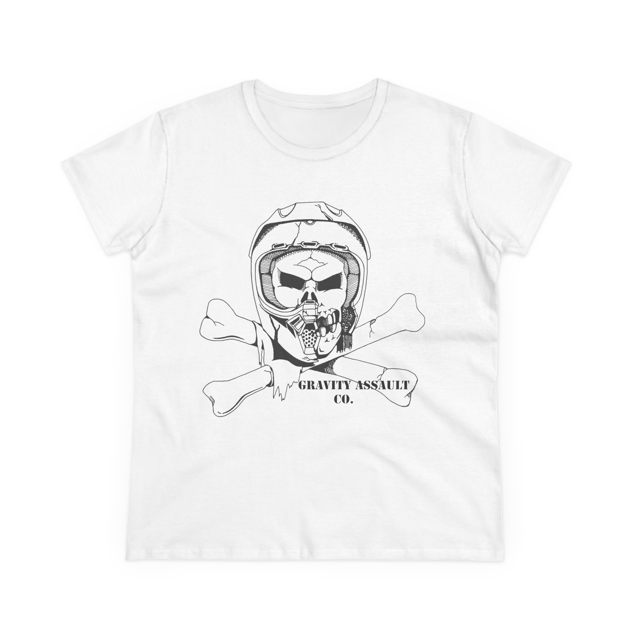Skull ...3 colors...(Women's Midweight Cotton Tee) - Image 3