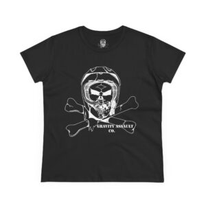 Skull Wht (Women's Midweight Cotton Tee)