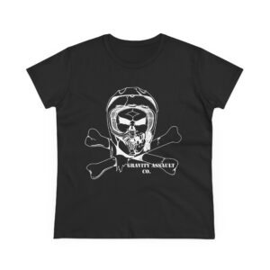 Skull Wht (Women's Midweight Cotton Tee)