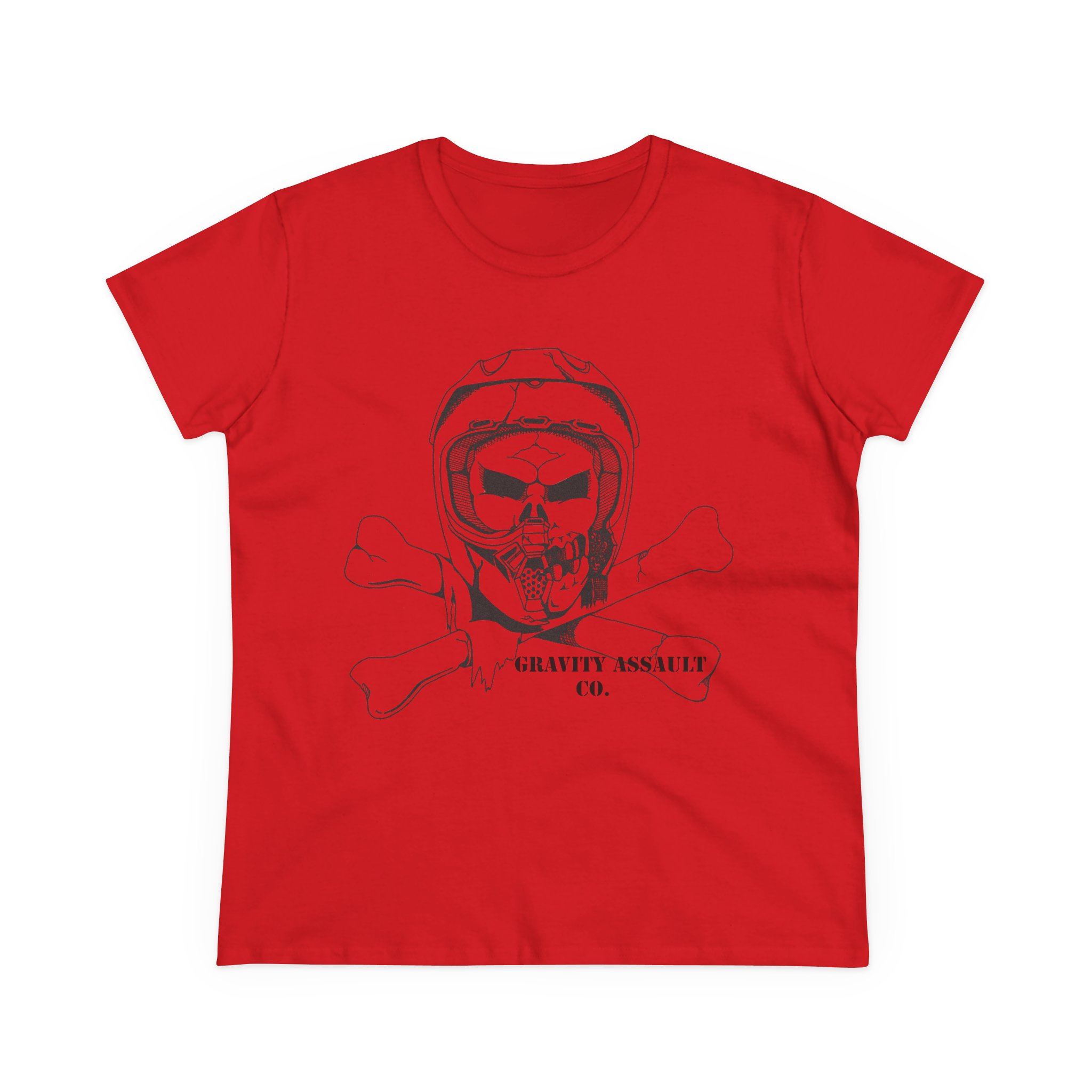 Skull ...3 colors...(Women's Midweight Cotton Tee) - Image 5
