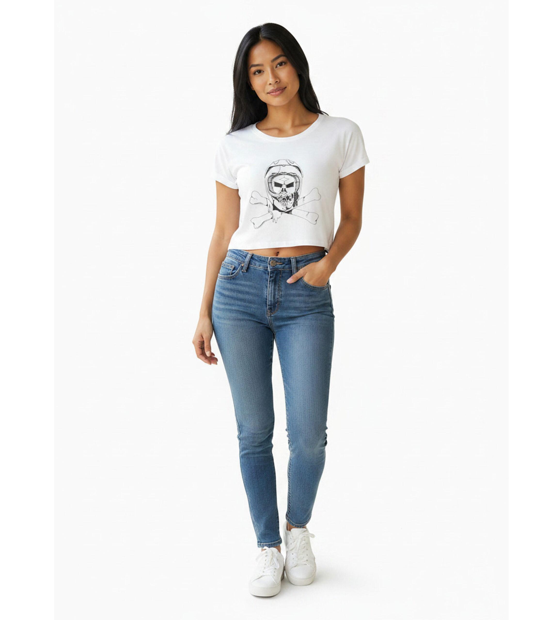 Skull Women's Crop Tee